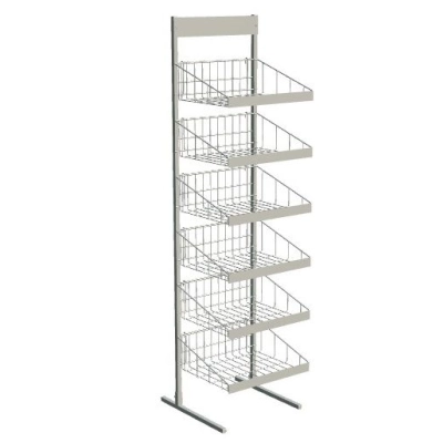 Стойка прикассовая Тс356 440х1700х515 мм (6 полок, съемные)