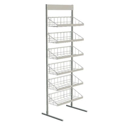 Стойка прикассовая Тс357 585х1700х515 мм (6 полок, съемные)